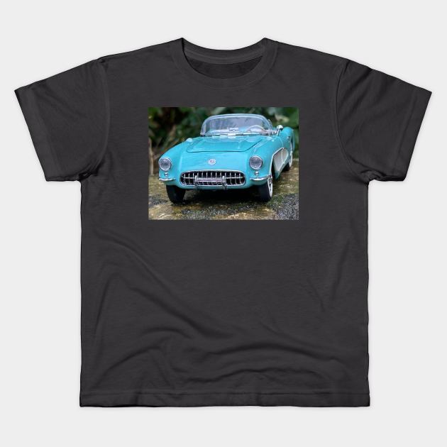 1956 Corvette in Turquoise Kids T-Shirt by MrTiggersShop